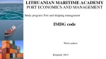 Lithuanian maritime academy: IMDG code 1