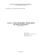 Laivo „ Tanja rickmers“ reiso kuro išlaidų įvertinimas 1