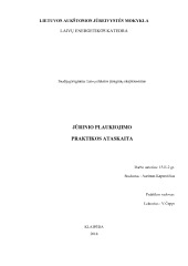 Jūrinio plaukiojimo praktikos ataskaita: laivo įrenginiai 1