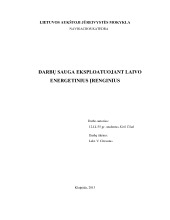 Darbų sauga eksploatuojant laivo energetinius įrenginius 1