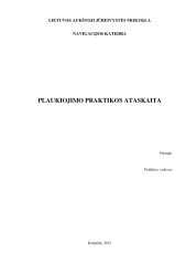 Plaukiojimo praktikos ataskaita laive 1
