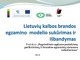 Lietuvių kalbos brandos egzamino modelio sukūrimas ir išbandymas