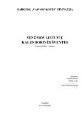 Senosios lietuvių kalendorinės šventės 1