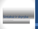 Sintaksė ir skyryba 1