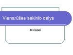 Vinarūšės sakinio dalys 1