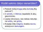 Vinarūšės sakinio dalys 2