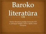 Baroko literatūra 1