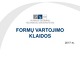 Formų vartojimo klaidos