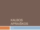 Kalbos apraiškos