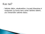 Vienarūšės sakinio dalys pristatymas 2
