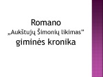Knygos „Aukštųjų Šimonių likimo“ giminės kronika 2