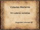 Mačernio 18 soneto skaidrės