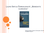 L. Sintijos Černiauskaitės knygos „Benedikto slenksčiai“ pristatymas 1