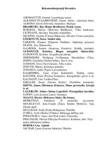 Literatūros programiniai kūriniai 8 klasei 2
