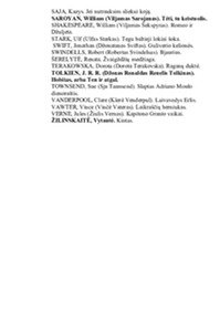 Literatūros programiniai kūriniai 8 klasei 3