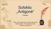 Sofoklio Antigonė Prologas 1