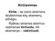 Kirčiavimo ypatybės