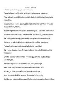 Įterpiniai ir pažyminiai užduotis 1