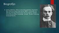 Ignas Šeinius Biografija ir kūryba skaidrės 3