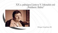 V. Juknaitės „Išsiduosi. Balsu“ skaidrės 1