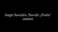 Jurgio Savickio novelės analizė „Fleita“ 1