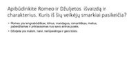Romeo ir Džuljeta veikėjų pristatymas 2