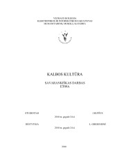 Kalbos kultura. Klaidų taisymas 1