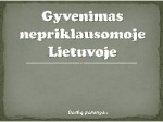 Gyvenimas nepriklausomoje Lietuvoje 1
