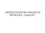 Impresionizmo bruožai romane Kuprelis 1
