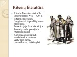 Riterių literatūra 3