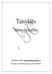 Lietuvių kalbos taisyklės konspektas 3