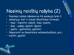 Nosinių raidžių rašyba 2