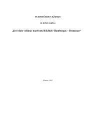 Maršruto parinkimas Furnitūros vežimas Rokiškis - Hamburgas - Bremenas 1