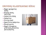 Krovinių klasifikavimas logistikos skaidrės 2