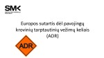 Europos sutartis dėl pavojingų krovinių tarptautinių vežimų keliais (ADR) skaidrės 1