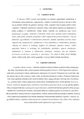 Logistikos sąvoka, tikslai, uždaviniai, logistiniai procesai bei jų svarba analizuojant įmonių veiklą 3