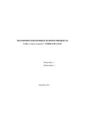 Logistika krovinių pervežimas verslo planas 1
