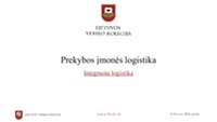Prekybos įmonės logistika 1