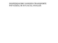 Ekspedijavimo vandens transporte pavyzdžių ir situacijų analizė 1