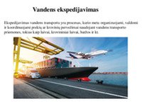 Ekspedijavimo vandens transporte pavyzdžių ir situacijų analizė 2