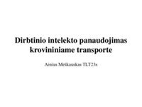 Dirbtinio intelekto panaudojimas krovininiame transporte 1