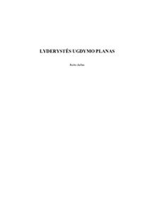 Lyderystės ugdymo planas 1