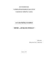 Meniu sudarymas 1