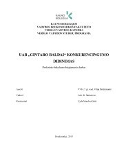 UAB "Gintaro baldai“ konkurencingumo didinimas 1