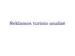 Reklamos turinio analizė 1