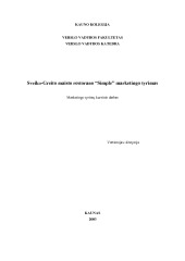 Sveiko - Greito maisto restorano „Simple“ marketingo tyrimas 1