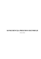 Konkurencija prekybos sektoriuje 1