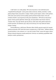 UAB „Knitas“ gaminamos produkcijos asortimento įvertinimas 3