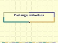 Paslaugų rinkodara 1