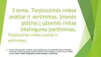 Tarptautinės rinkos analizė ir vertinimas 1